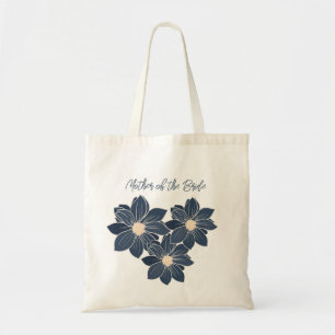 Bolsa Tote Bridal Party Personalizada - Floral Azul de Presen
