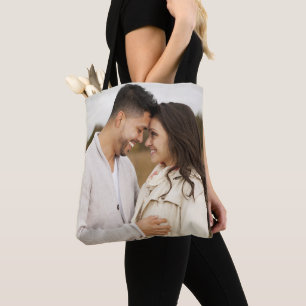 Bolsa Tote Bridal Personalizada de Casamento de Fotos Persona