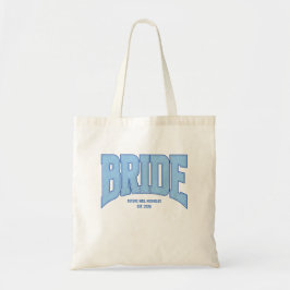 Bolsa Tote BRIDE Faux Glitter Varsity Engagement Bridal