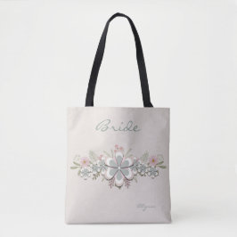 Bolsa Tote Bride verde-branco com alimentação mais flexível d