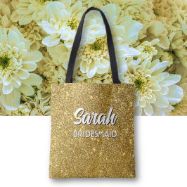 Bolsa Tote Bridesmaid Brilho! Acompanhante de casamento perso