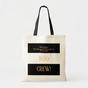 Bolsa Tote Bridesmaid de queda personalizada com striping de 