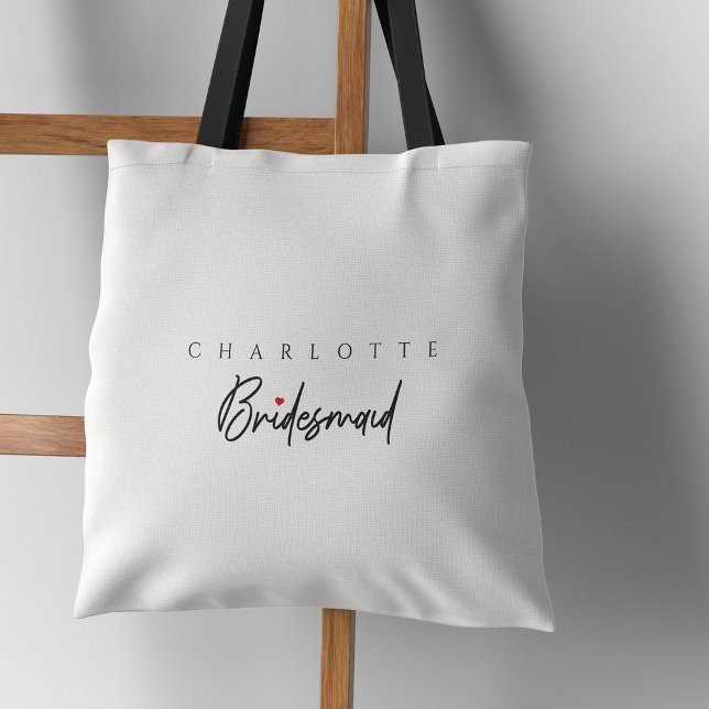 Bolsa Tote Bridesmaid Elegance: Partido Bridal Personalizado (Bridesmaid Elegance Personalized Bridal Party Tote Bag )