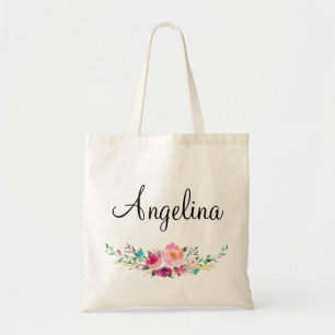 Bolsa Tote Bridesmaid Floral Moderna Personalizada- 5