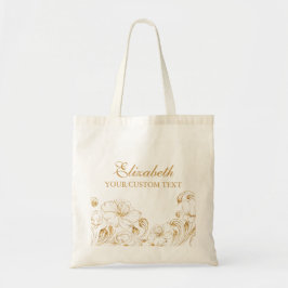 Bolsa Tote Bridesmaid Obrigado A Vestir O Elegante Dourado Fl