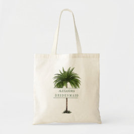 Bolsa Tote Bridesmaid Palm Tree Moderna Elegante