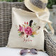 Bolsa Tote Bridesmaid Personalizada do Boho floral e de penas (Criador carregado)