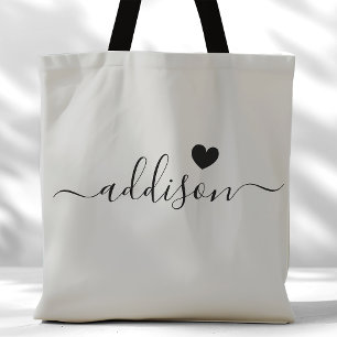 Bolsa Tote Bridesmaid Script Modern - Cinzas De Calor Cardíac