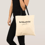 Bolsa Tote Bridesmaid Simple Minimalist Modern Black Custom<br><div class="desc">Bridesmaid Simple Minimalist Modern Black Custom Tote Bag</div>