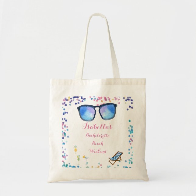 Bolsa Tote Bridesmaids Bachelorette Beach Destination (Frente)