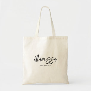 Bolsa Tote Bridesman   Bachelorette de Script Minimalista Mod