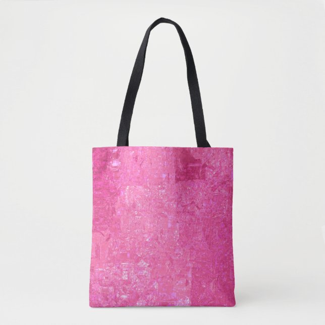 Bolsa Tote Bright abstract mosaic pink background with gloss (Frente)