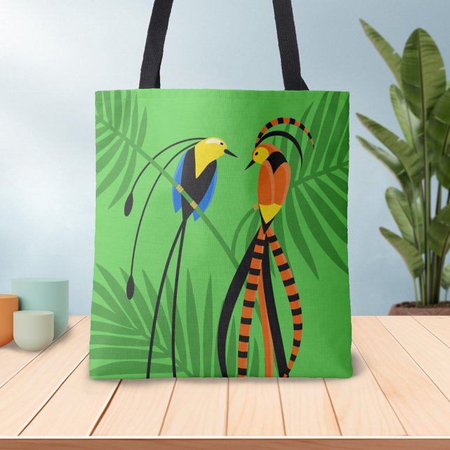 Bolsa Tote Bright Colorful Birds of Paradise (Criador carregado)