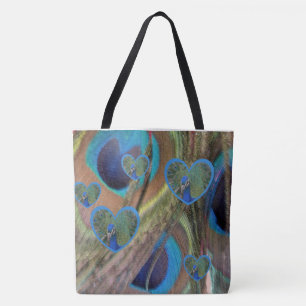 Bolsa Tote Bright Peacock Feather Token Bag