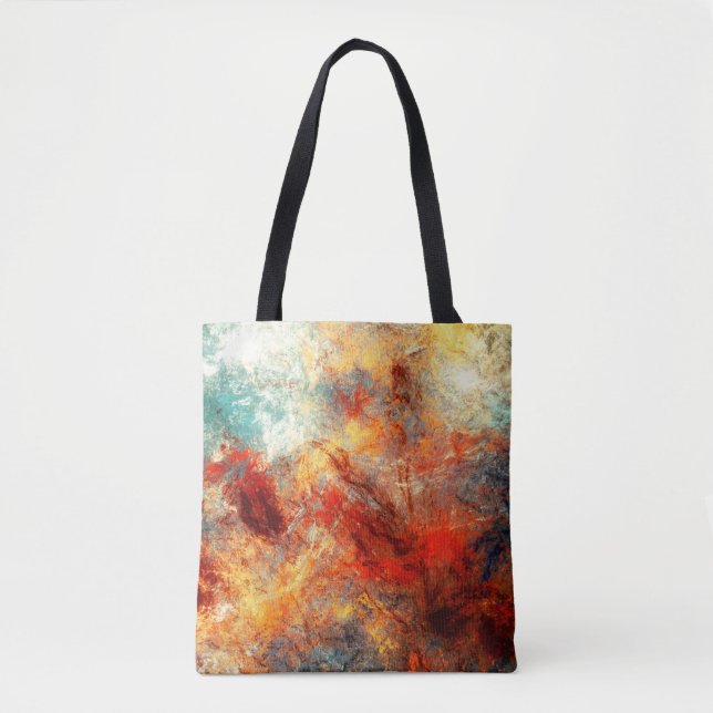 Bolsa Tote Bright splashes artísticos. cor de pintura abstrat (Frente)