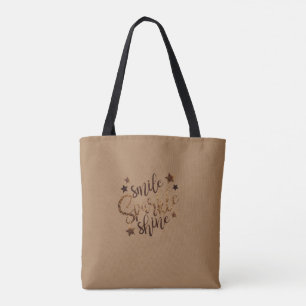 Bolsa Tote Brilhante, Brilhante Mocha
