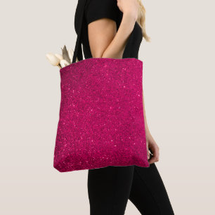 Bolsa Tote Brilhante Cor-de-Rosa Negra 