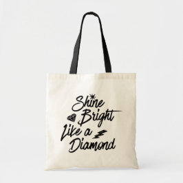 Bolsa Tote Brilhe brilhante como uma forma de //do diamante