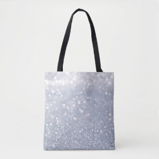 Bolsa Tote brilho de fundo abstrato de brilho prateado