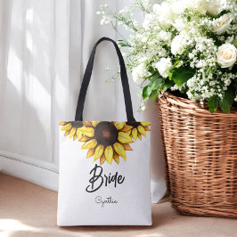Bolsa Tote Brilho de girassol Casamento Amarelo