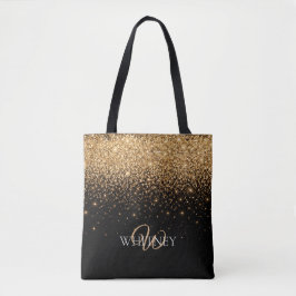Bolsa Tote Brilho Elegante Faísca Brilho Dourado L
