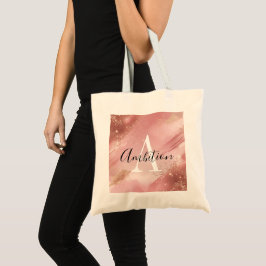 Bolsa Tote Brilho Rosa Dourado Feminina – Personal