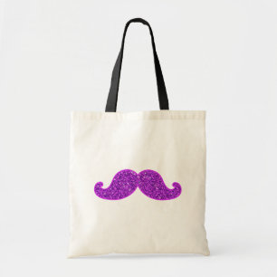 Bolsa Tote Brilho roxo do bigode retro feminino do