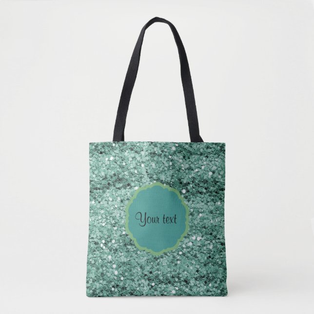 Bolsa Tote Brilho Sparkly da cerceta (Frente)