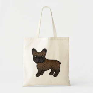 Bolsa Tote Brindle French Bulldog Cute Cartoon Dog