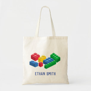 Bolsa Tote Brinquedos com tijolos coloridos