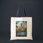 Bolsa Tote Brisbane, Austrália, Viagem Art Vintage<br><div class="desc">Brisbane retro vetor viagem design. Brisbane,  a vibrante capital de Queensland,  Austrália,  é uma cidade que combina sem interrupções energia urbana com charme de repouso. Escondida nas margens do rio Brisbane,  apresenta um clima subtropical,  uma beleza natural espantosa,  e uma tapeçaria cultural rica.</div>