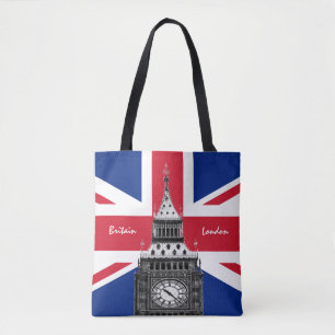 Bolsa Tote British Flag & Big Ben - Londres, Reino Unido/fãs