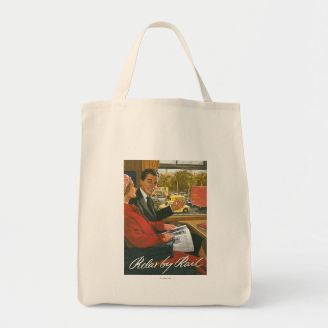 Bolsa Tote British Railways Relax by Rail Poster (Frente)