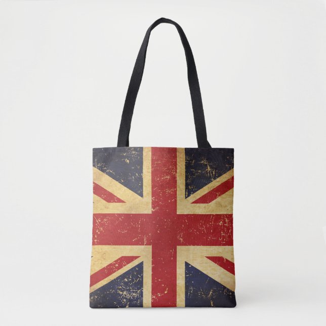 Bolsa Tote British Union Jack Flag Vintage (Frente)