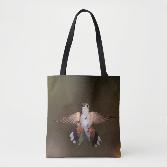 Bolsa Tote Broad-Tailed Hummingbird se exibindo (Frente)