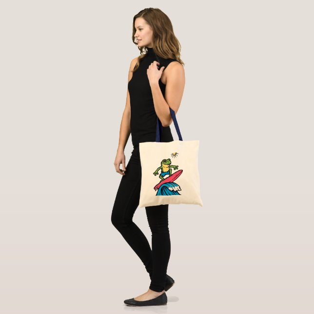 Bolsa Tote Broche de Rãzinha Fofa (Frente (modelo))