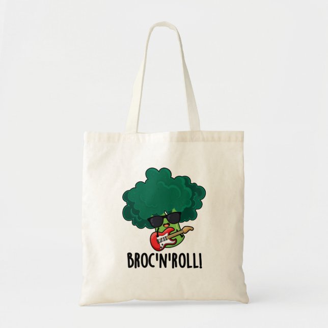 Bolsa Tote Brock E Roll Funny Veggie Broccoli Pun (Frente)