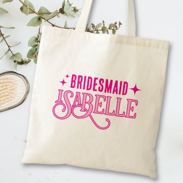 Bolsa Tote Broncole Modern Retro Wedding Bridesmaid Gift (Criador carregado)