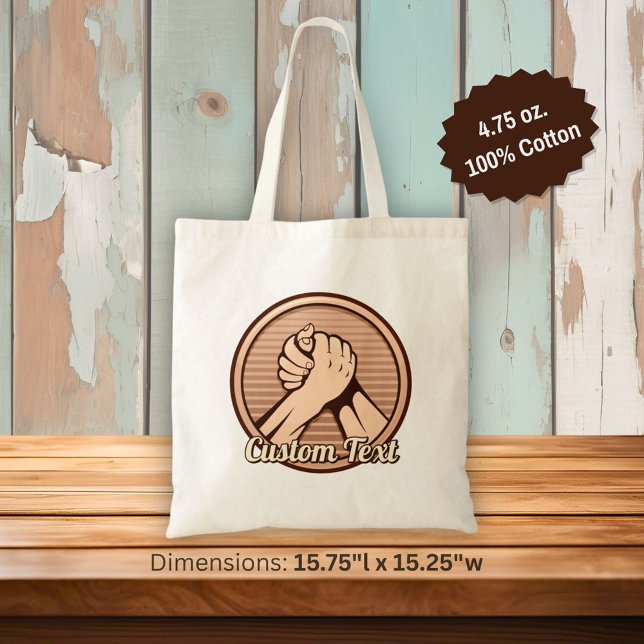 Bolsa Tote Bronze da Luta do braço (Criador carregado)