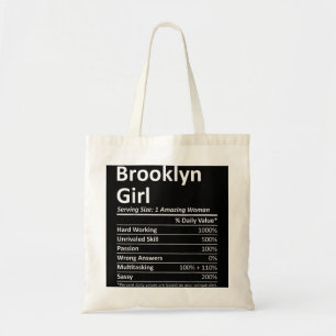 Bolsa Tote BROOKLYN GIRL NY NEW YORK Funny City Home nos Root