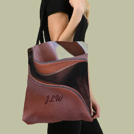 Bolsa Tote Brown faux Leather Personalizada