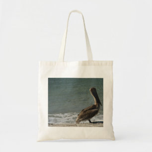 Bolsa Tote Brown Pelican na imagem de praia
