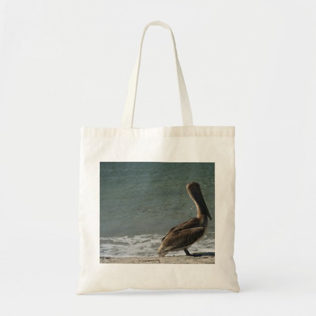 Bolsa Tote Brown Pelican na imagem de praia (Frente)