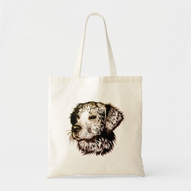 Bolsa Tote Brown Puppy Sketch (Frente)