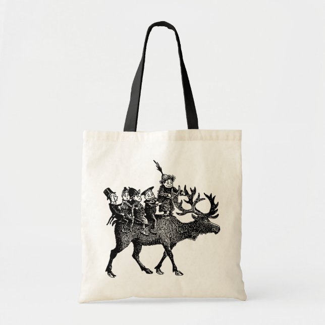 Bolsa Tote Brownies que montam a rena (Frente)