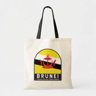 Bolsa Tote Brunei Flag Emblem Distress Vintage