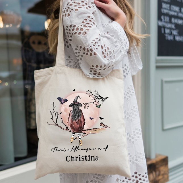 Bolsa Tote Bruxa Caprichosa Cota de Magia da Lua Cheia Estéti (Criador carregado)