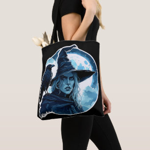 Bolsa Tote Bruxa com um Raven - Diversão do Ventilador do Hal