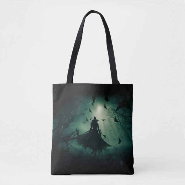 Bolsa Tote Bruxa da Floresta Nebulosa (Frente)