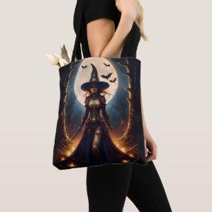 Bolsa Tote Bruxa da Floresta Steampunk do Halloween
